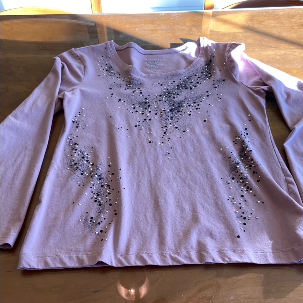 Sparkly Mauve Women's Long Sleeve Top